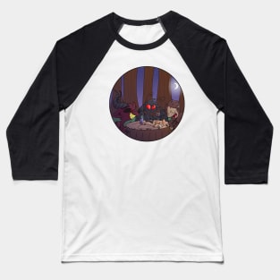 three spooky monsters hanging out Baseball T-Shirt